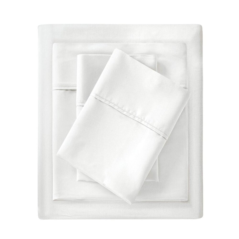 Madison Park 1500 Thread Count 4-Piece Bed Sheet Set 0008656989741 White Queen - Picture 5 of 8